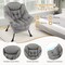 Comfy Sherpa Accent Chair with Head Pillow for Living Room or Bedroom